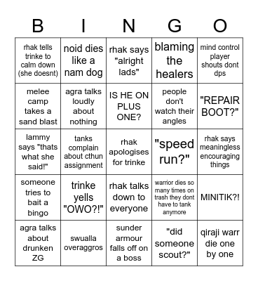 AQ40 Bingo Card