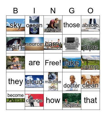 2nd Grade, Unit 3 Bingo Card