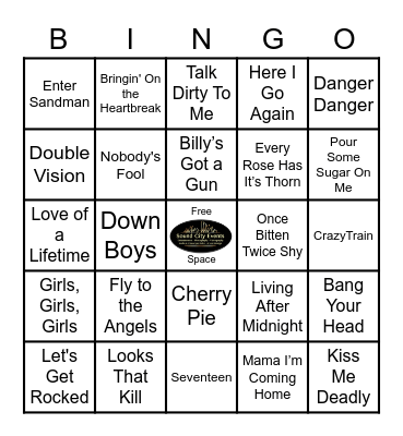 K Pub Hair Bands Bingo Card