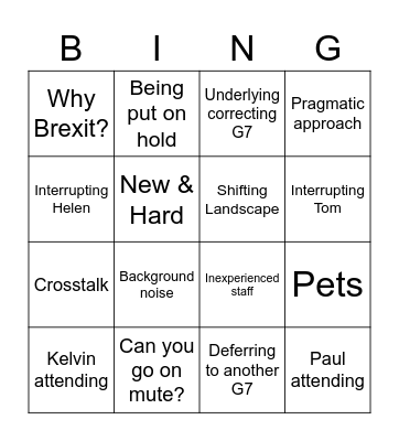 Open Door Session Bingo Card