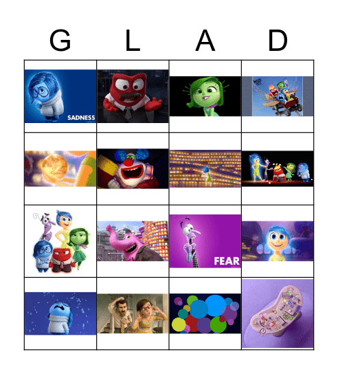 Inside Out Bingo Card