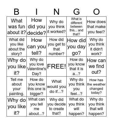 Conversational Lingo Bingo  Bingo Card