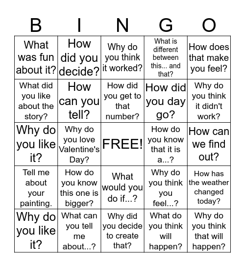 Conversational Lingo Bingo  Bingo Card