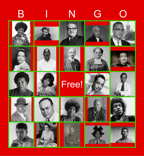 Black History Month Bingo Card