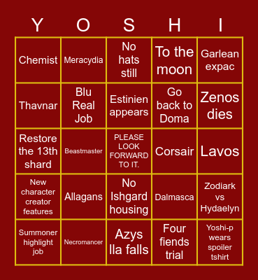 Live letter Bingo Card