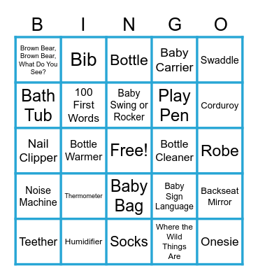 Baby Overdevest Bingo Card