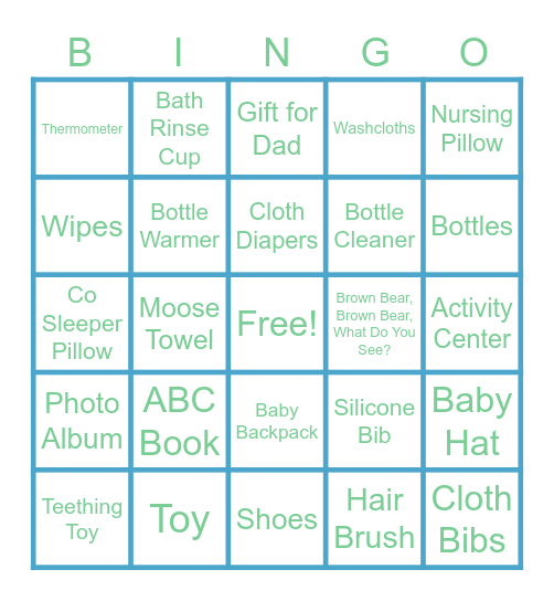 Baby Overdevest Bingo Card