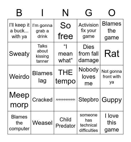 matthewgp1 Bingo Card