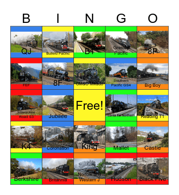 Colossal Steamies Bingo Card