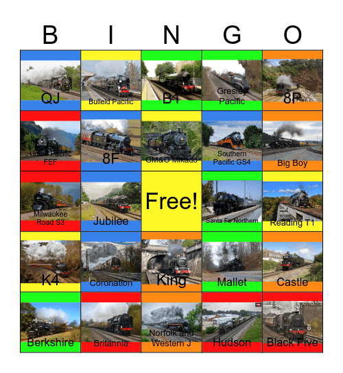 Colossal Steamies Bingo Card