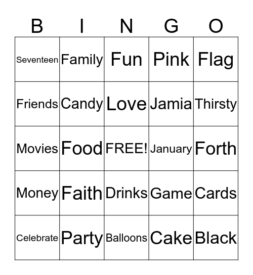 Bingo Card