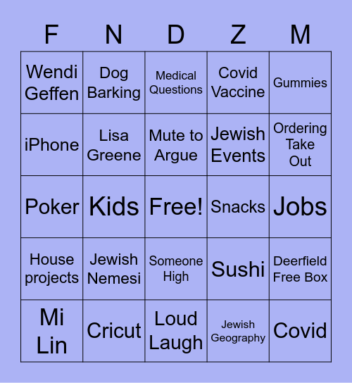 FND Bingo Card