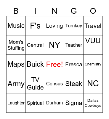 Happy 50th June Bingo Card