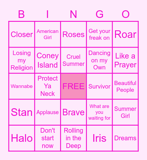 INNA'S BIRTHDAY BINGO Card