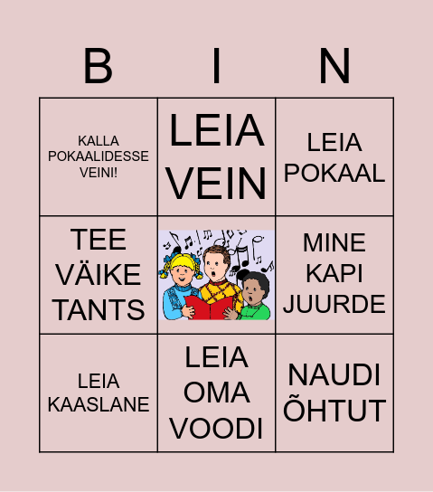 LAUPÄEVAÕHTU BINGO Card