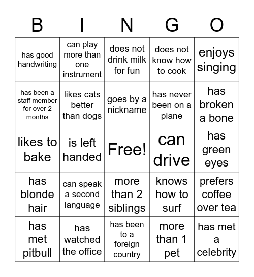 Bingo Card