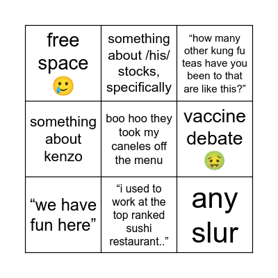 i hate capitalism Bingo Card