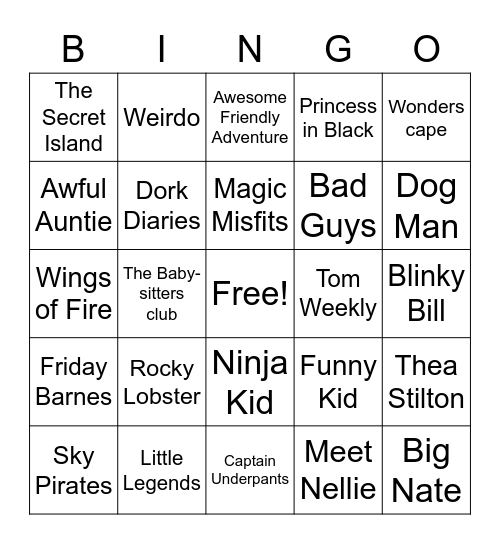 Popular books! Bingo Card