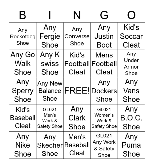 Cover All Bingo Card