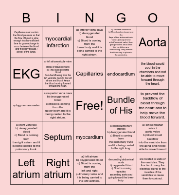 Heart Bingo Card