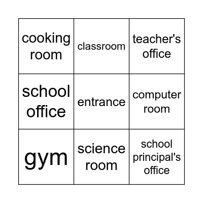 Unit 8: This is my favorite place Bingo Card