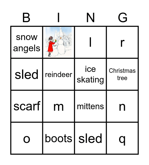 Winter Bingo Card