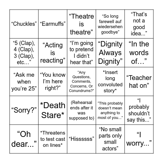 McGuinness Bingo Card