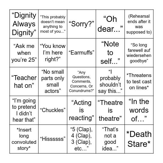 McGuinness Bingo Card