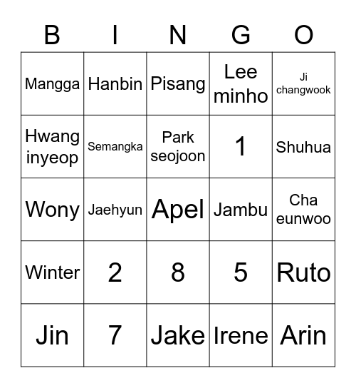 Bingo with Endog Bingo Card