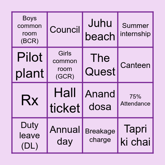 BNCP Bingo Card