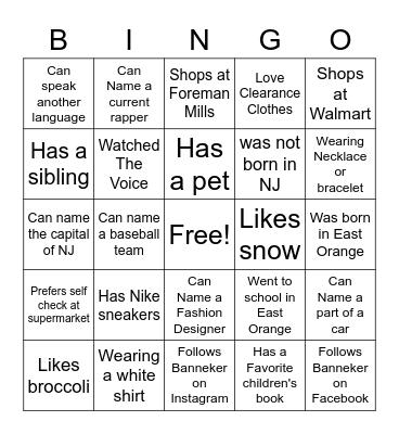 Parenting Bingo Card