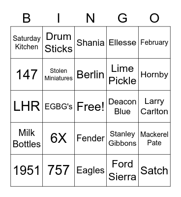 Grandad's Birthday Bingo! Bingo Card