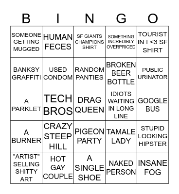 SF BINGO Card