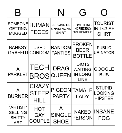 SF BINGO Card