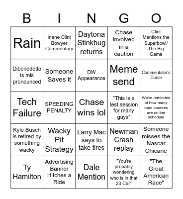 Buschhhhhhh Clashhhhhhh Bingo Card