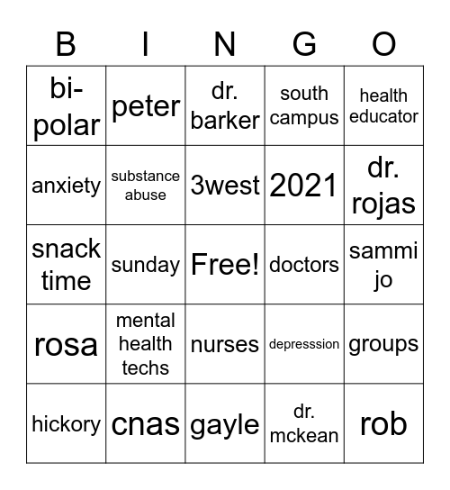 3west Bingo Card