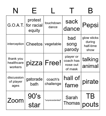 Not Everyone Loves Tom Brady Bingo Card