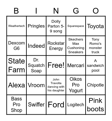 BIG FOOTBALL PARTY Bingo Card