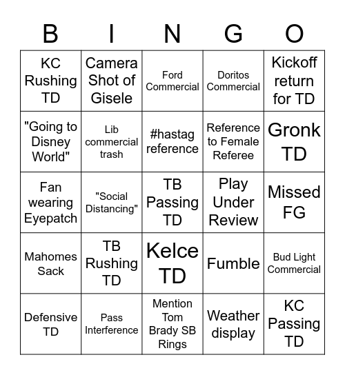 SB 55 Bingo Card