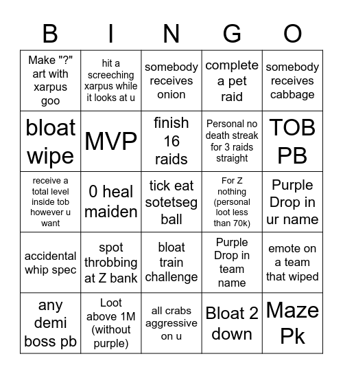 ToBingo Card