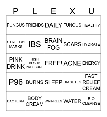 PLEXUS Bingo Card