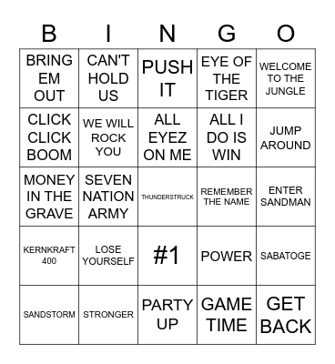 SUPERBOWL HYPE Bingo Card