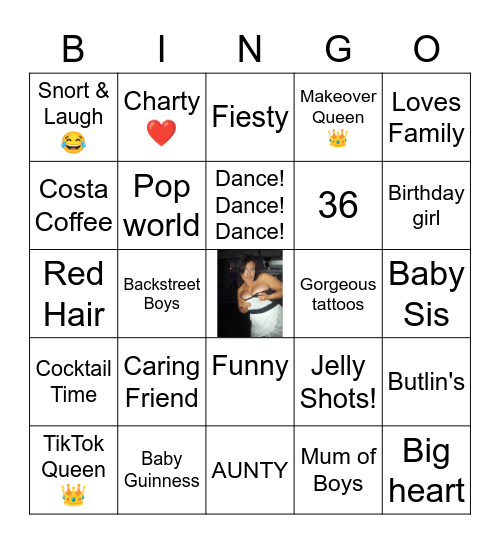 Chartys Birthday Bingo Card