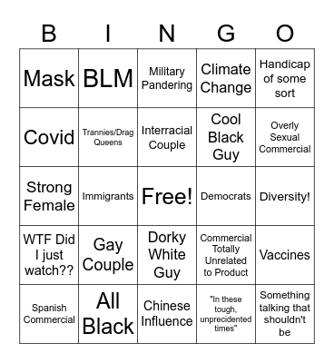 Commercial Bingo Card