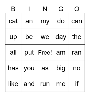 Soccer ball words Bingo Card