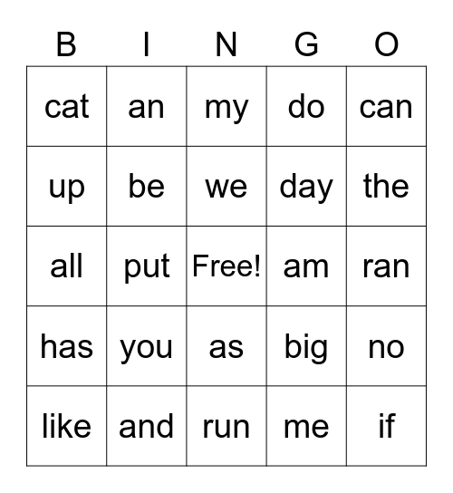 Soccer ball words Bingo Card