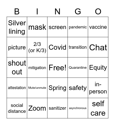 Buzzword Bingo Card