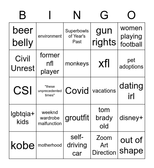 Untitled Bingozoo Bingo Card