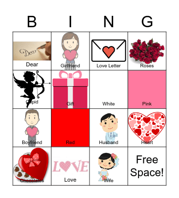 Valentine's Day Bingo Card