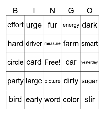R Bingo Card
